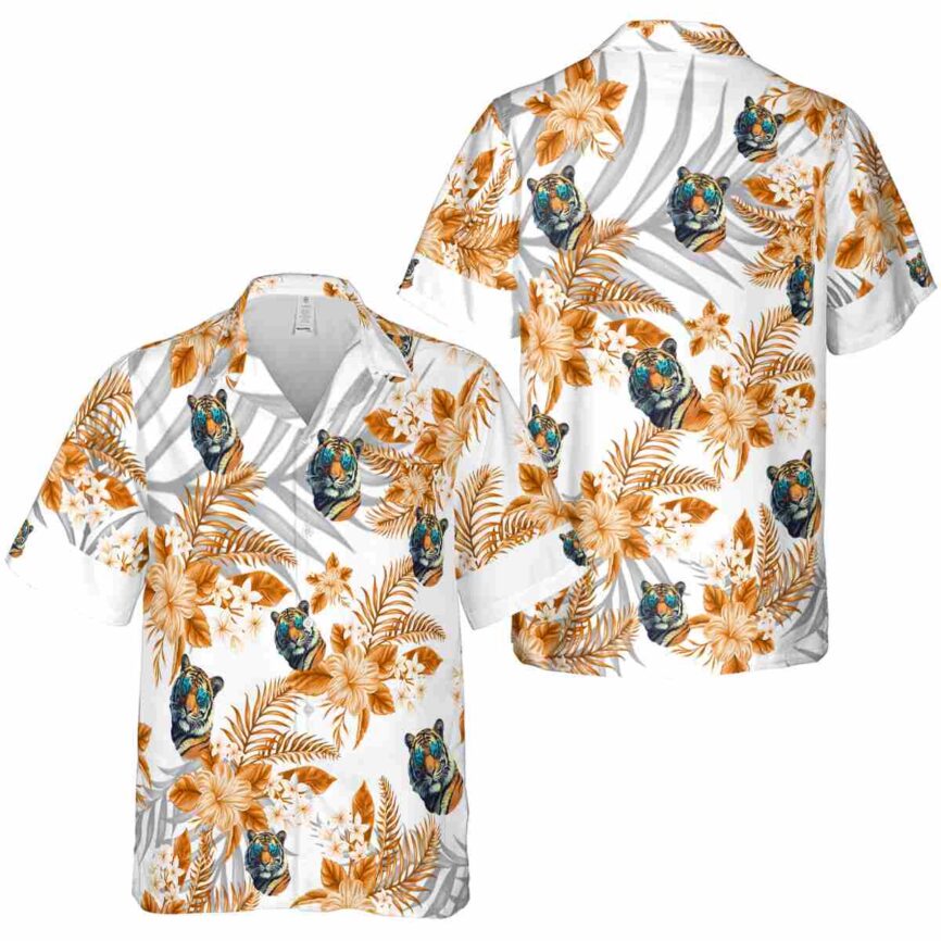 Tiger Tropical Blossom Hawaiian Shirt Premium grade