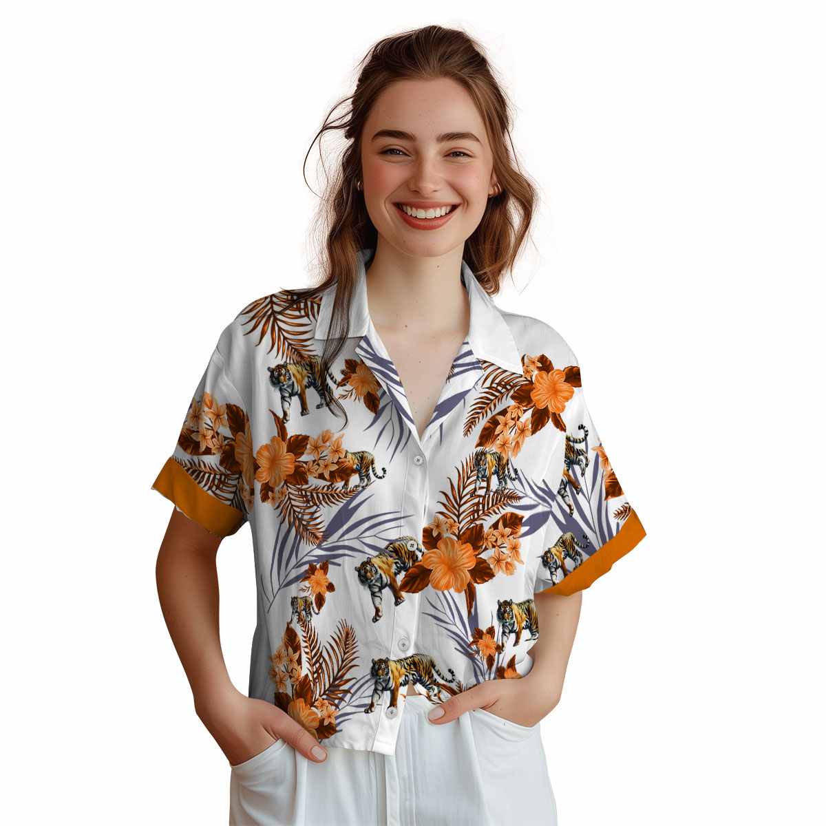 Tiger US Flag Floral Hawaiian Shirt Top rated Tiger US Flag Floral Hawaiian Shirt Top rated