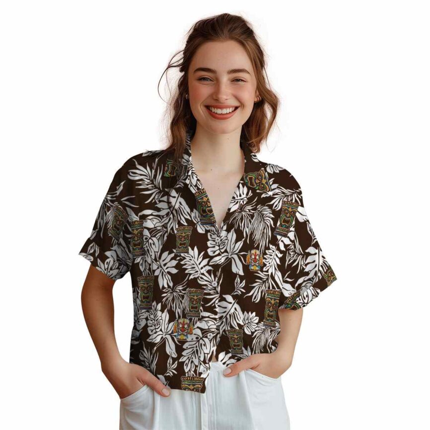 Tiki Bold Foliage Hawaiian Shirt Top rated