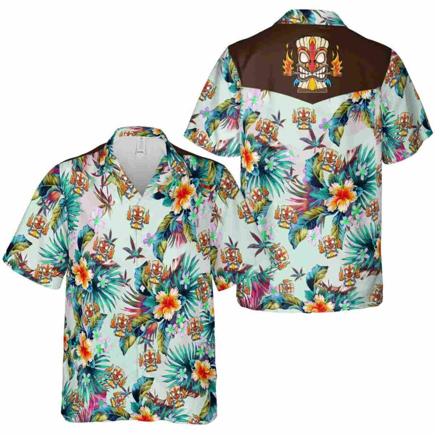 Tiki Floral Burst Hawaiian Shirt Premium grade
