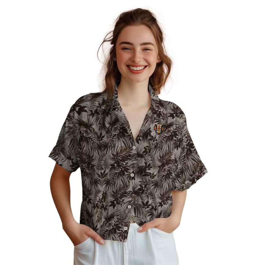 Tiki Foliage Print Hawaiian Shirt Top rated