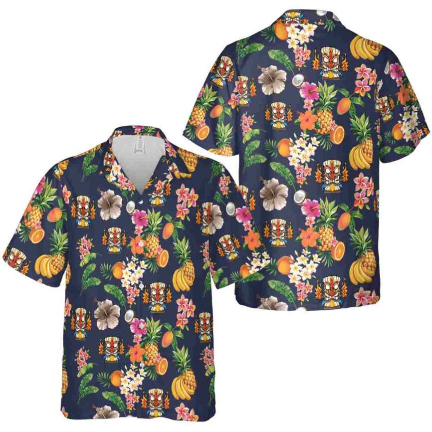 Tiki Fruit Pattern Hawaiian Shirt Premium grade