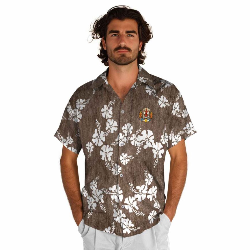 Tiki Hibiscus Blossom Hawaiian Shirt New Arrival