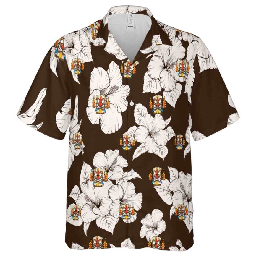 Tiki Hibiscus Flower Hawaiian Shirt Fashion forward