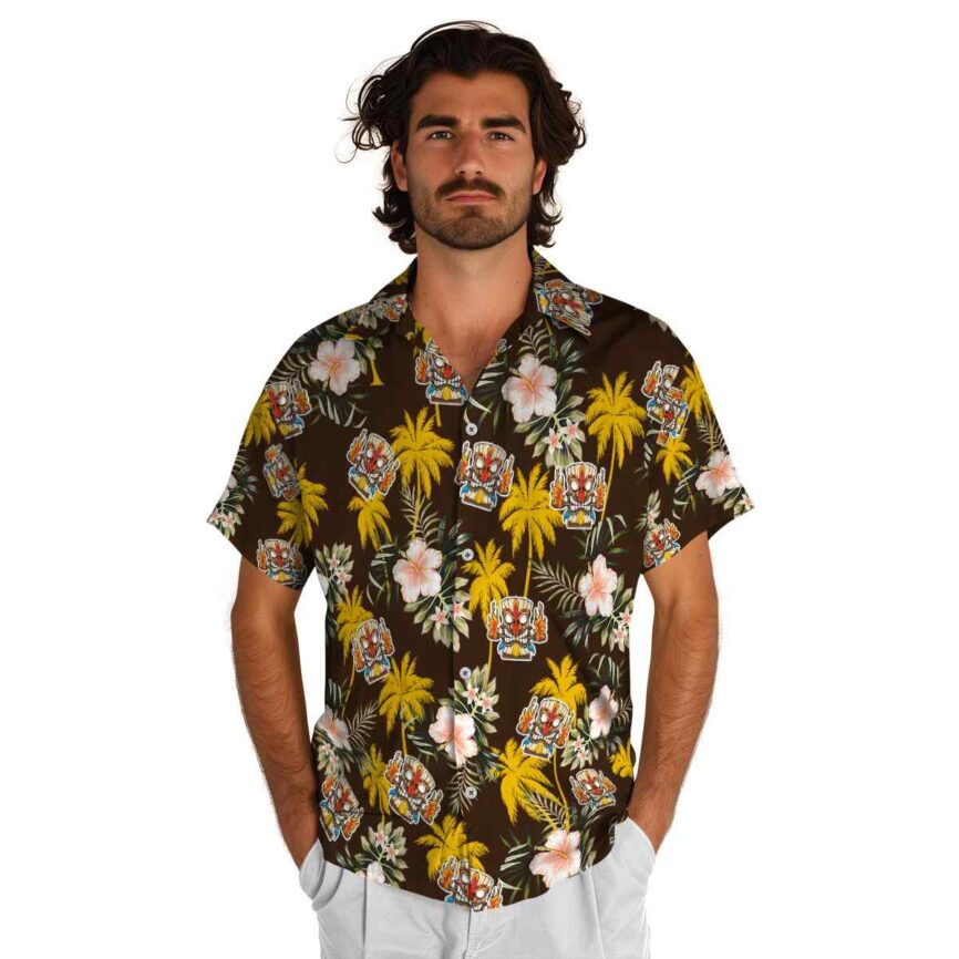 Tiki Hibiscus Palm Hawaiian Shirt New Arrival