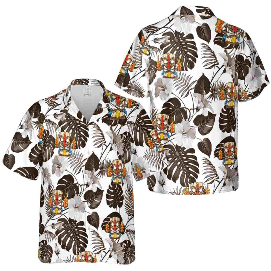 Tiki Leaf Pattern Hawaiian Shirt Premium grade