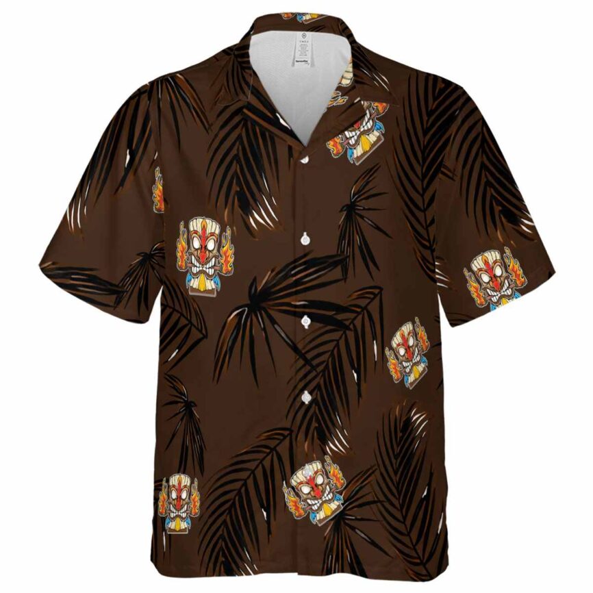 Tiki Monochrome Palm Hawaiian Shirt Fashion forward