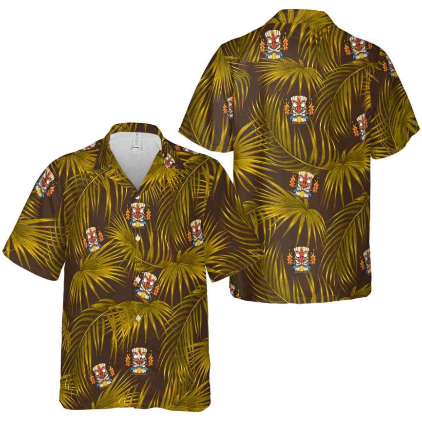 Tiki Palm Frond Hawaiian Shirt Premium grade