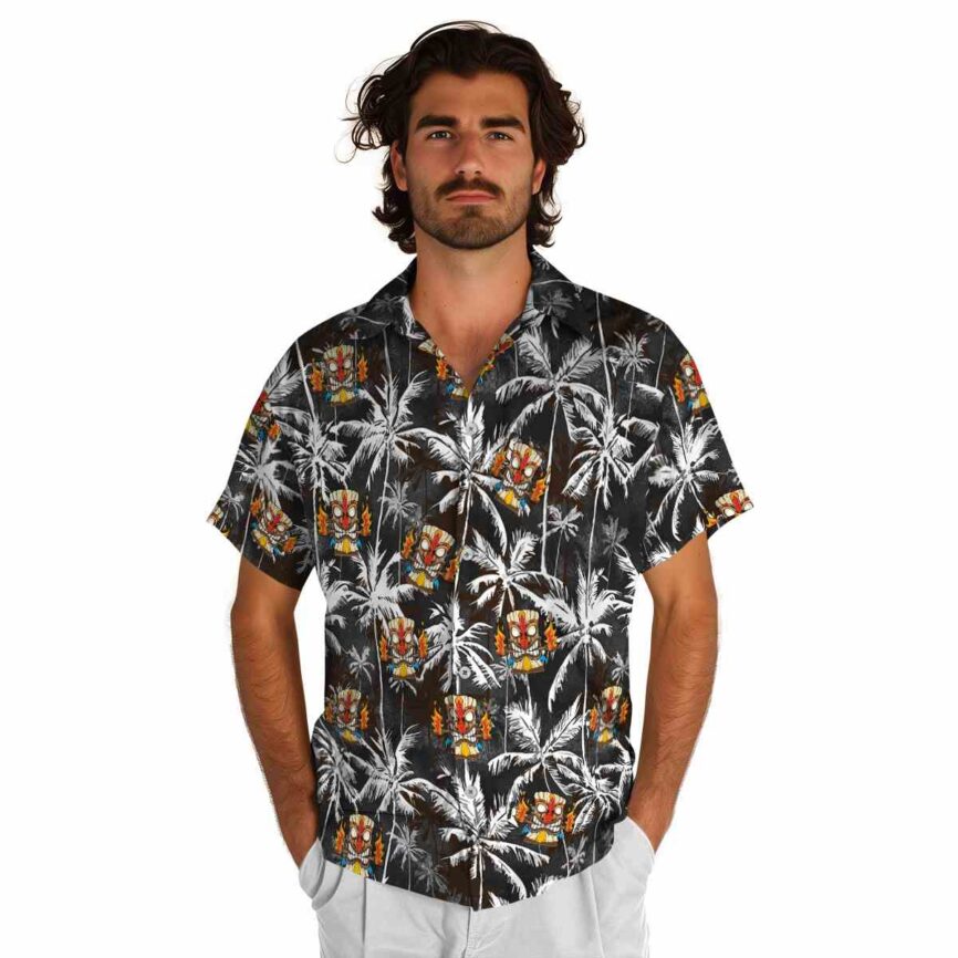 Tiki Palm Themed Hawaiian Shirt New Arrival