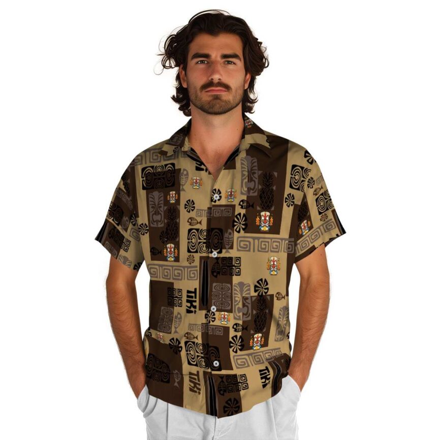 Tiki Tiki Motifs Hawaiian Shirt New Arrival