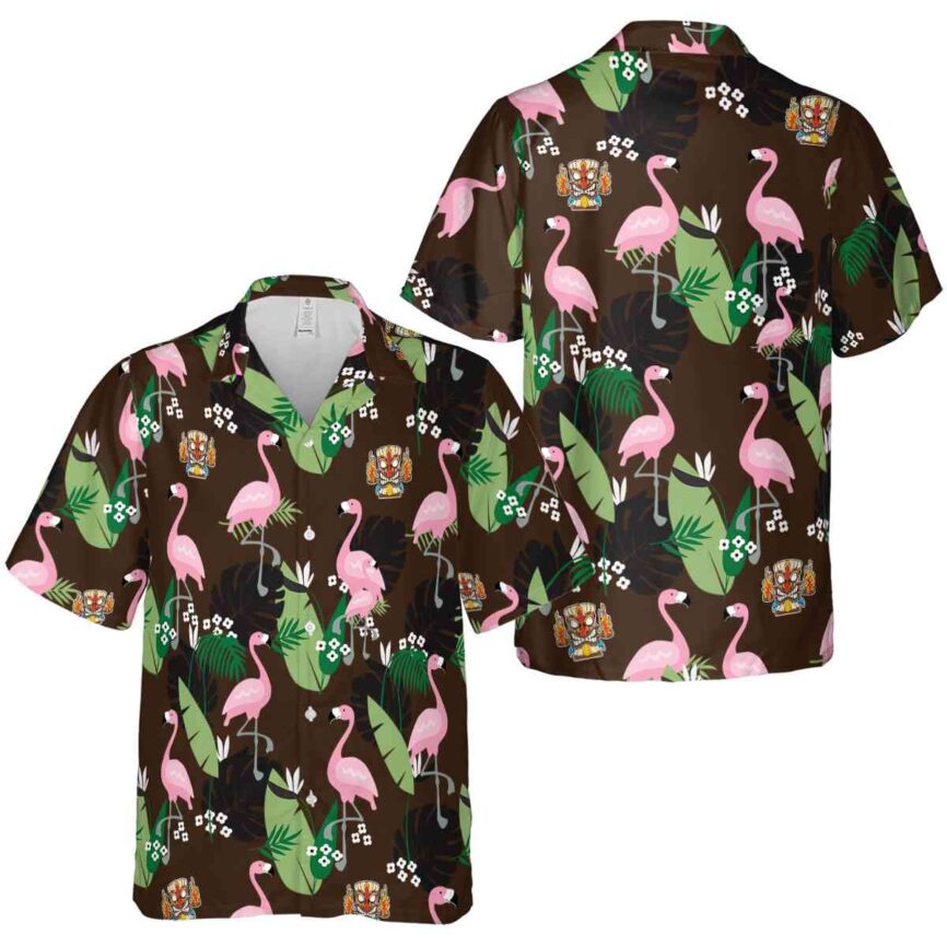 Tiki Tropical Flamingo Hawaiian Shirt Premium grade