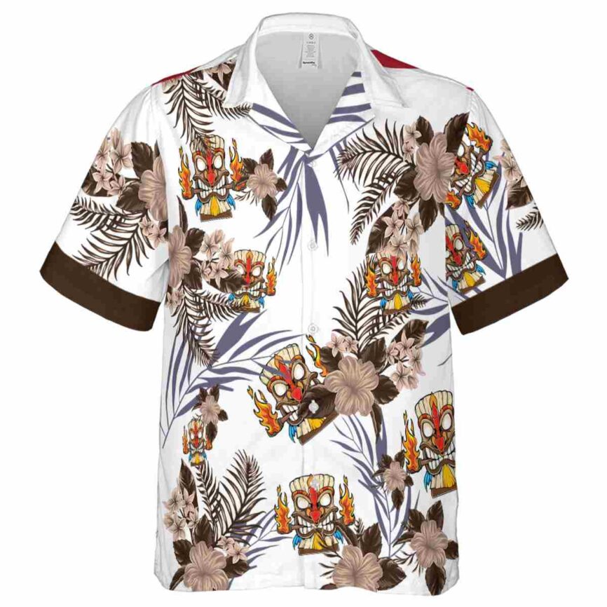 Tiki US Flag Floral Hawaiian Shirt Fashion forward