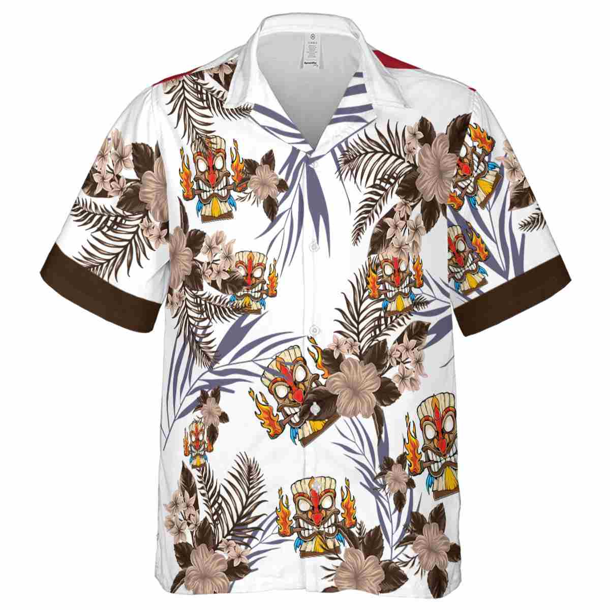 Tiki US Flag Floral Hawaiian Shirt Fashion forward Tiki US Flag Floral Hawaiian Shirt Fashion forward