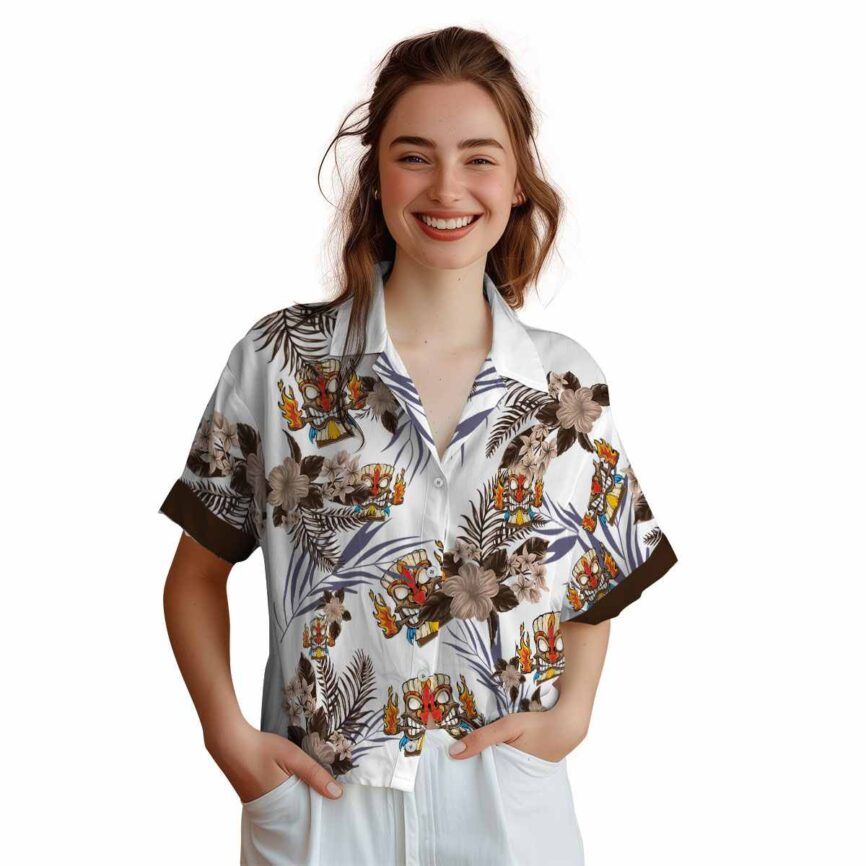 Tiki US Flag Floral Hawaiian Shirt Top rated