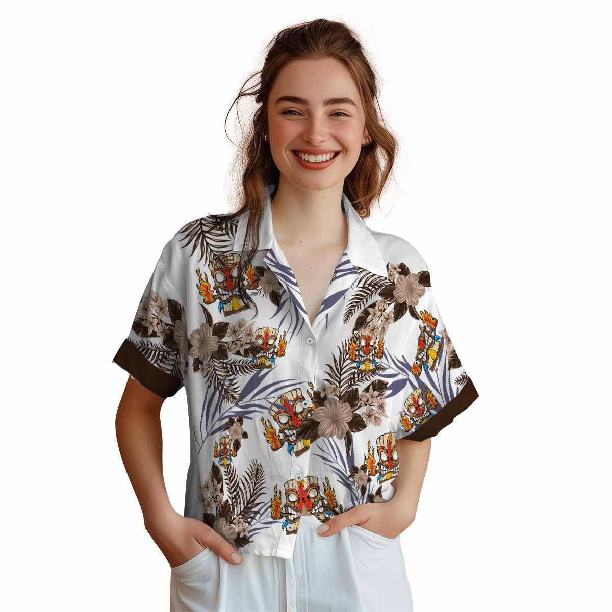 Tiki US Flag Floral Hawaiian Shirt Top rated Tiki US Flag Floral Hawaiian Shirt Top rated