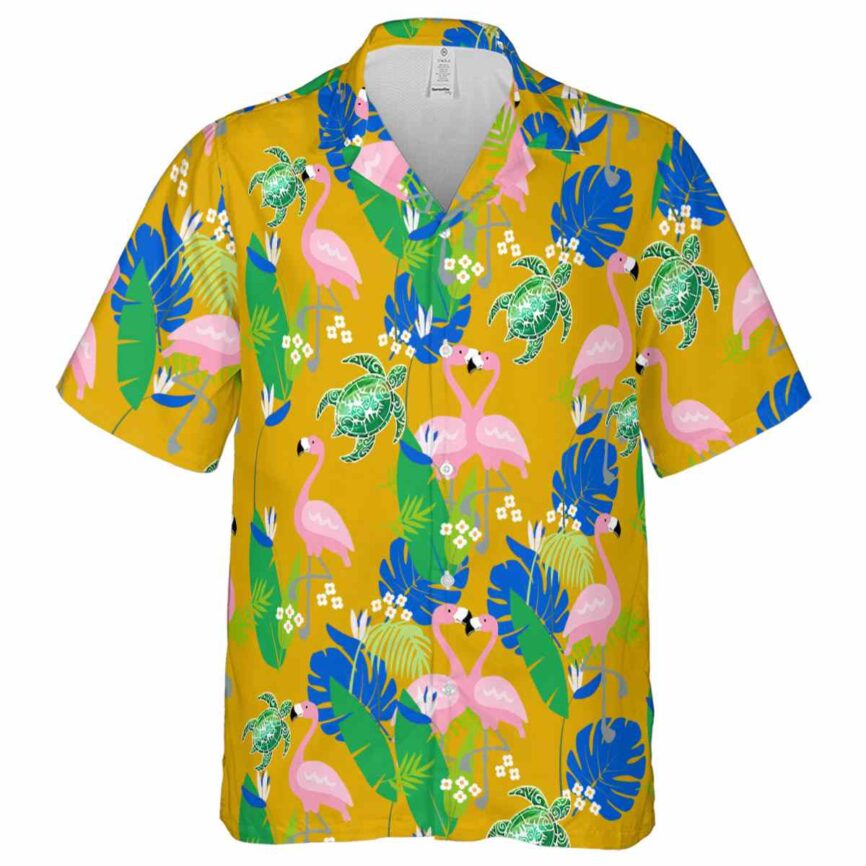 Tribal Flamingo Leaf Hawaiian Shirt Fashion forward