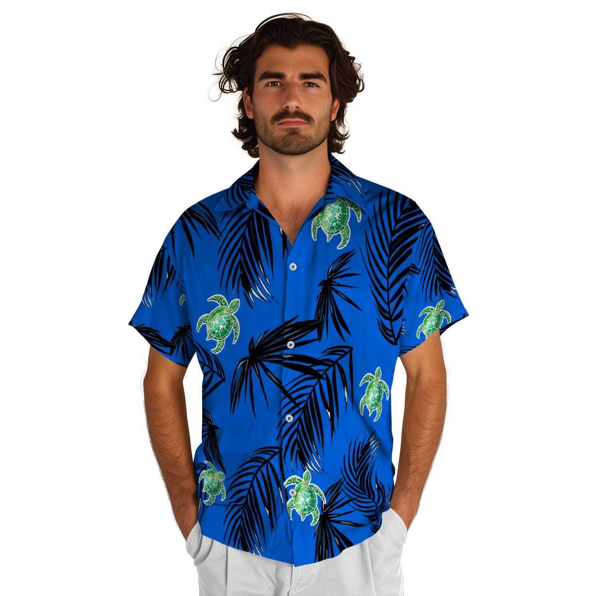 Tribal Monochrome Palm Hawaiian Shirt New Arrival Tribal Monochrome Palm Hawaiian Shirt New Arrival