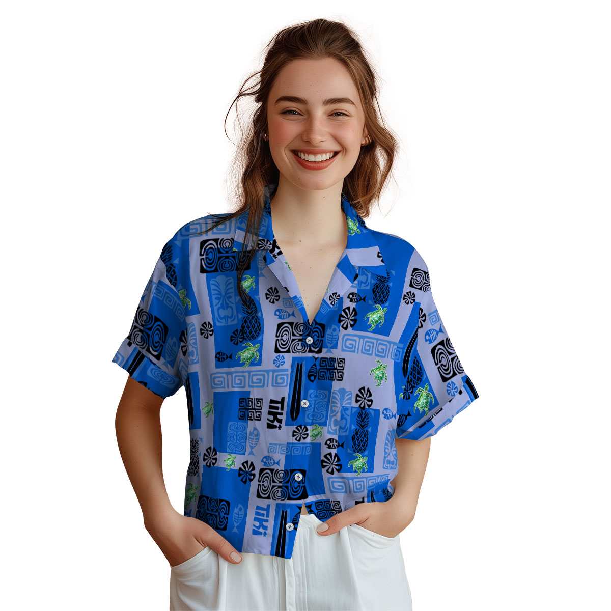 Tribal Tiki Motifs Hawaiian Shirt Top rated Tribal Tiki Motifs Hawaiian Shirt Top rated