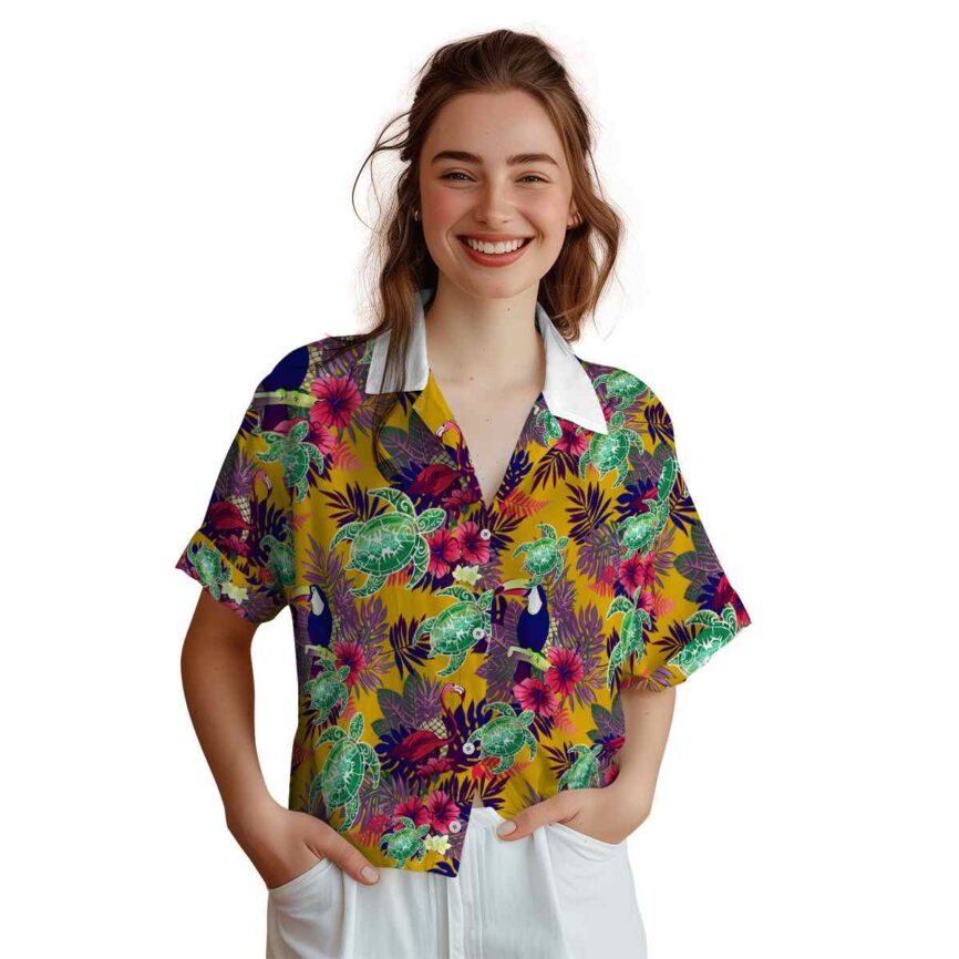 Tribal Tropical Bird Hawaiian Shirt Top rated