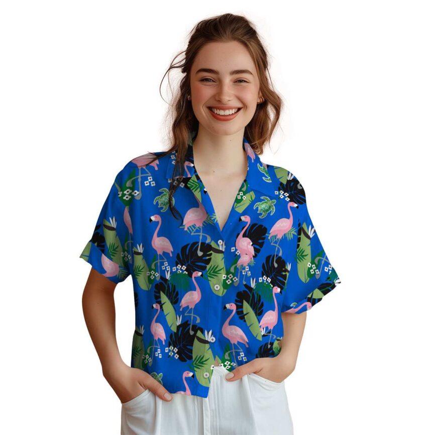Tribal Tropical Flamingo Hawaiian Shirt Top rated