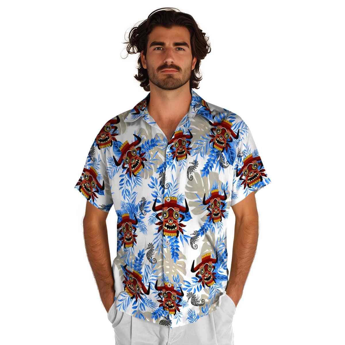 Tribal Tropical Fronds Hawaiian Shirt New Arrival Tribal Tropical Fronds Hawaiian Shirt New Arrival