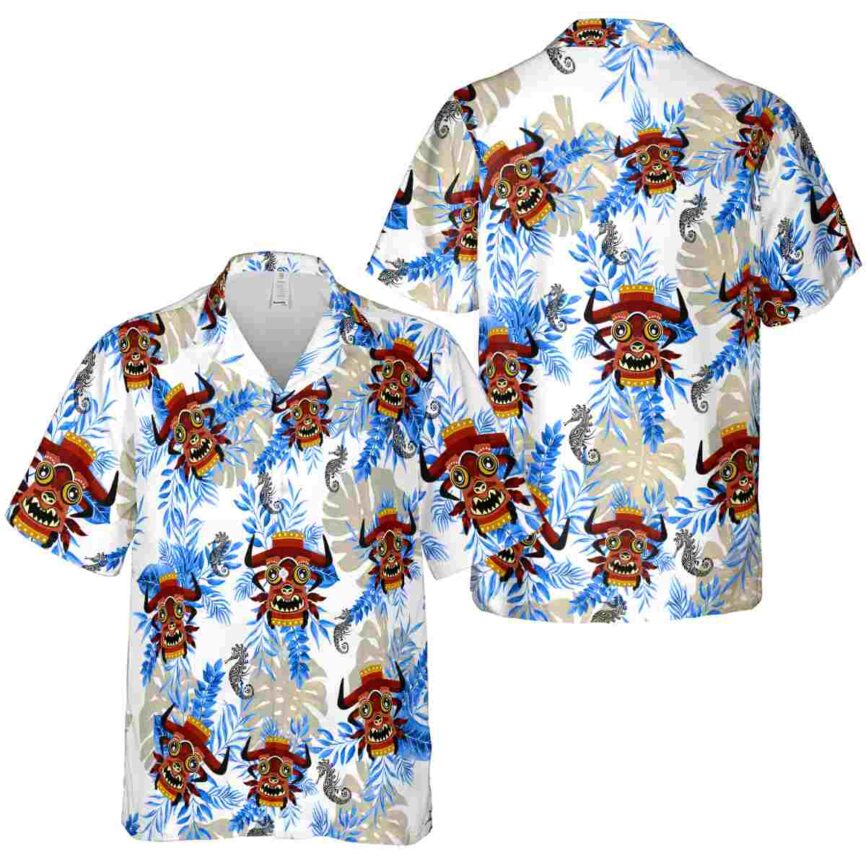 Tribal Tropical Fronds Hawaiian Shirt Premium grade