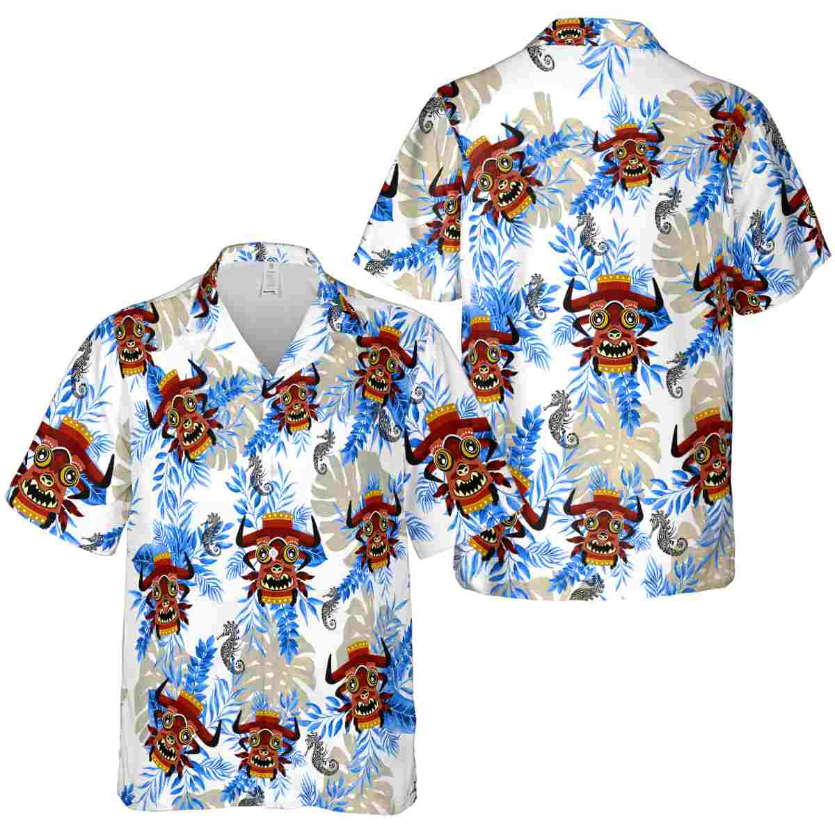 Tribal Tropical Fronds Hawaiian Shirt Premium grade Tribal Tropical Fronds Hawaiian Shirt Premium grade