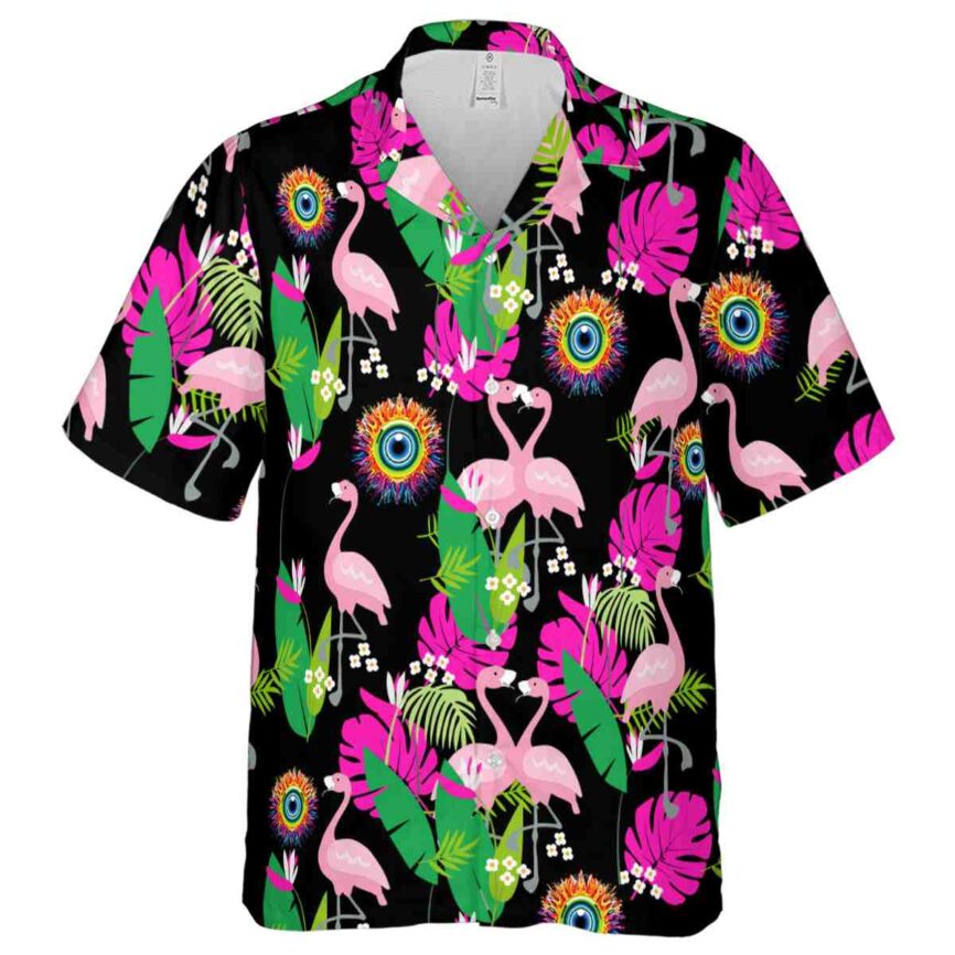 Trippy Flamingo Leaf Hawaiian Shirt Fashion forward