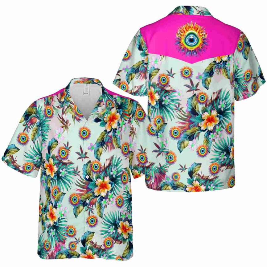 Trippy Floral Burst Hawaiian Shirt Premium grade