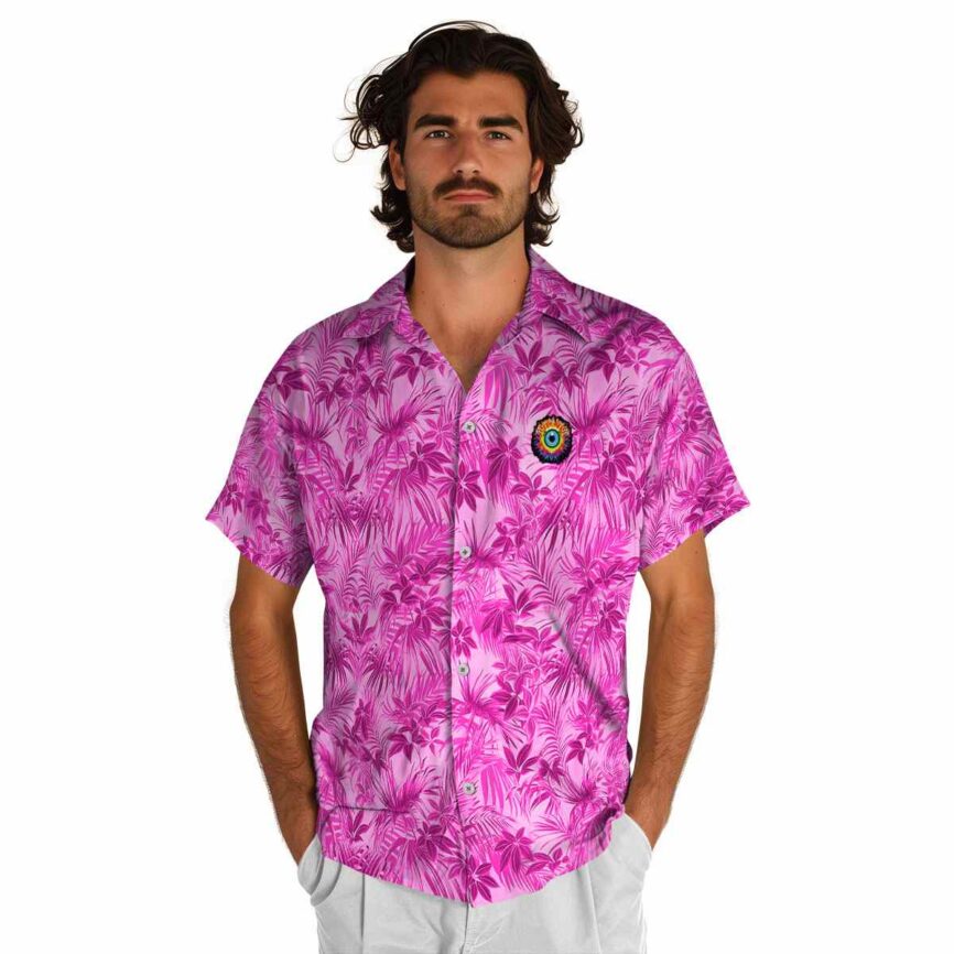Trippy Foliage Print Hawaiian Shirt New Arrival