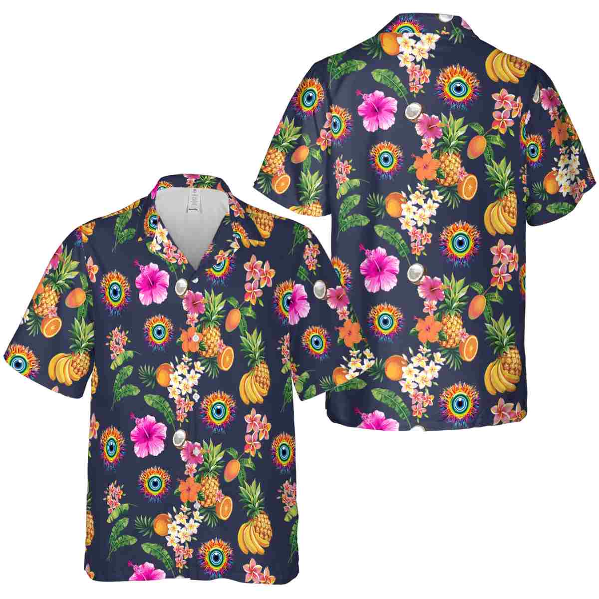Trippy Fruit Pattern Hawaiian Shirt Premium grade Trippy Fruit Pattern Hawaiian Shirt Premium grade