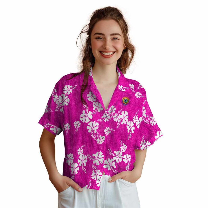 Trippy Hibiscus Blossom Hawaiian Shirt Top rated