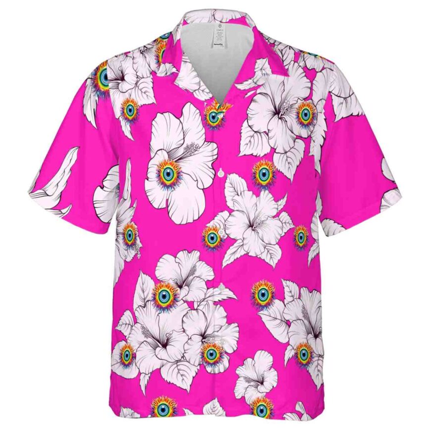 Trippy Hibiscus Flower Hawaiian Shirt Fashion forward