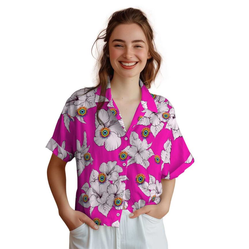 Trippy Hibiscus Flower Hawaiian Shirt Top rated