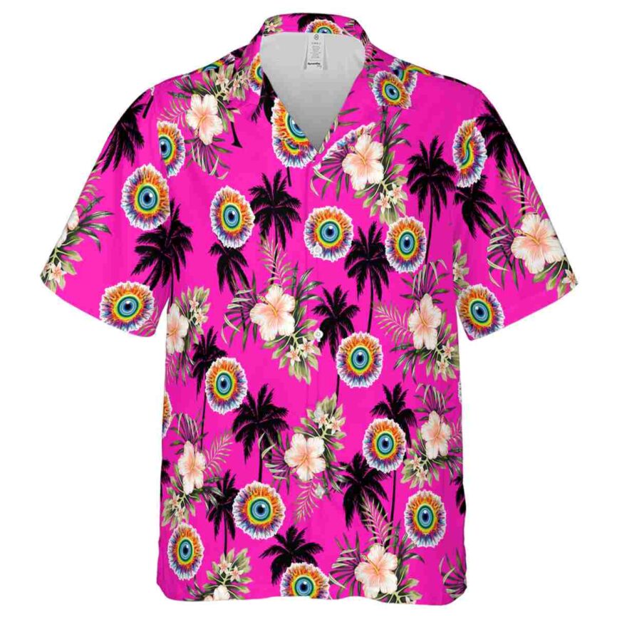Trippy Hibiscus Palm Hawaiian Shirt Fashion forward