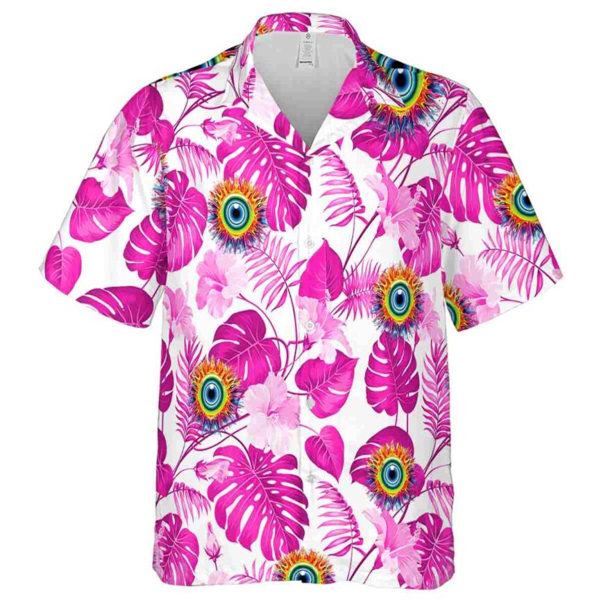 Trippy Leaf Pattern Hawaiian Shirt Fashion forward