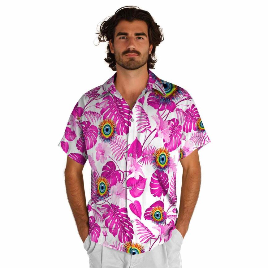 Trippy Leaf Pattern Hawaiian Shirt New Arrival