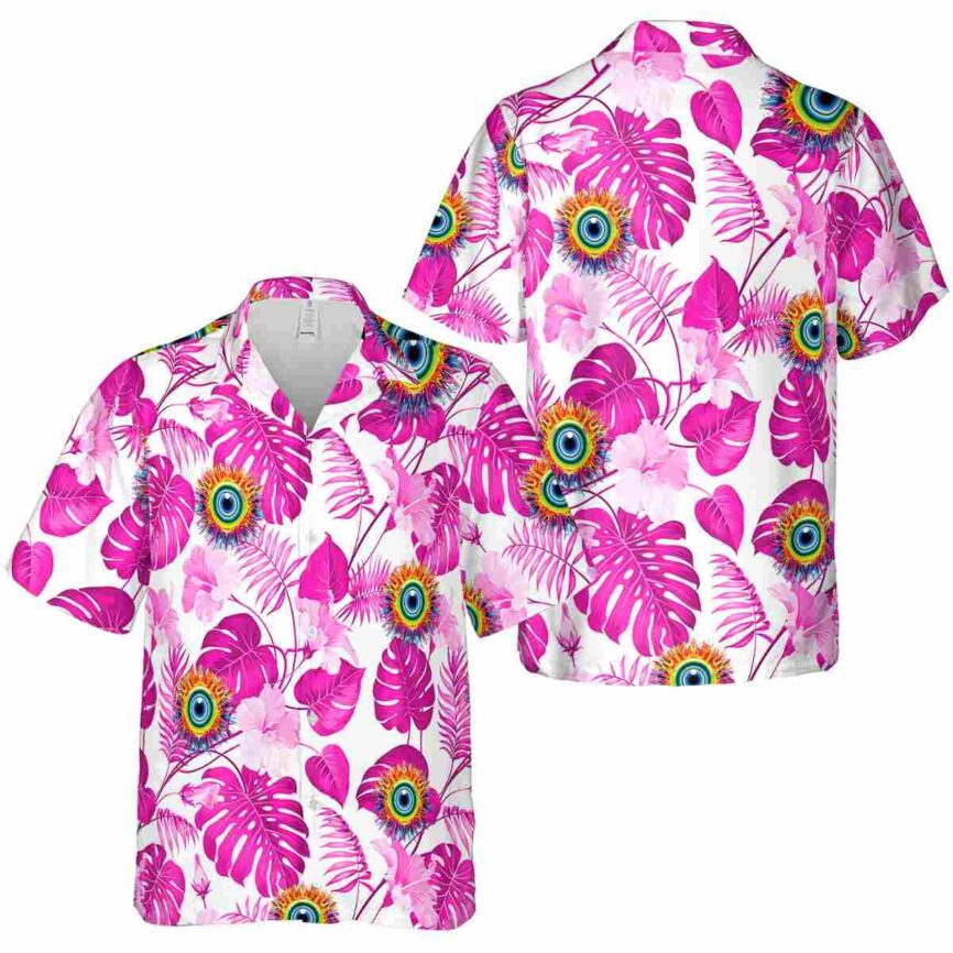 Trippy Leaf Pattern Hawaiian Shirt Premium grade