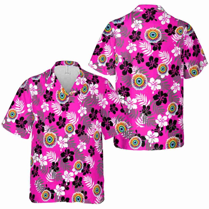Trippy Leafy Hibiscus Hawaiian Shirt Premium grade