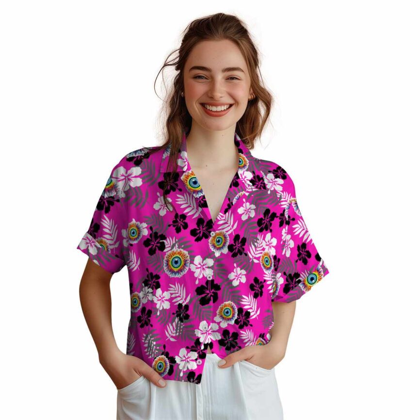 Trippy Leafy Hibiscus Hawaiian Shirt Top rated