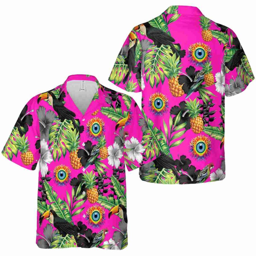 Trippy Leafy Toucan Hawaiian Shirt Premium grade