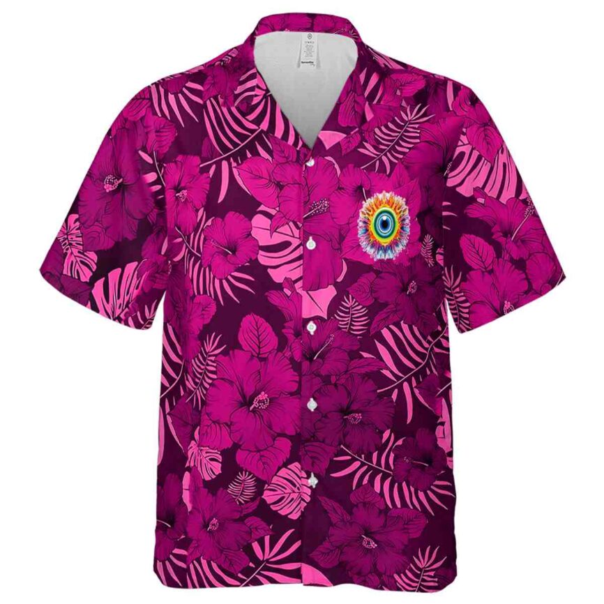 Trippy Monochrome Floral Hawaiian Shirt Fashion forward