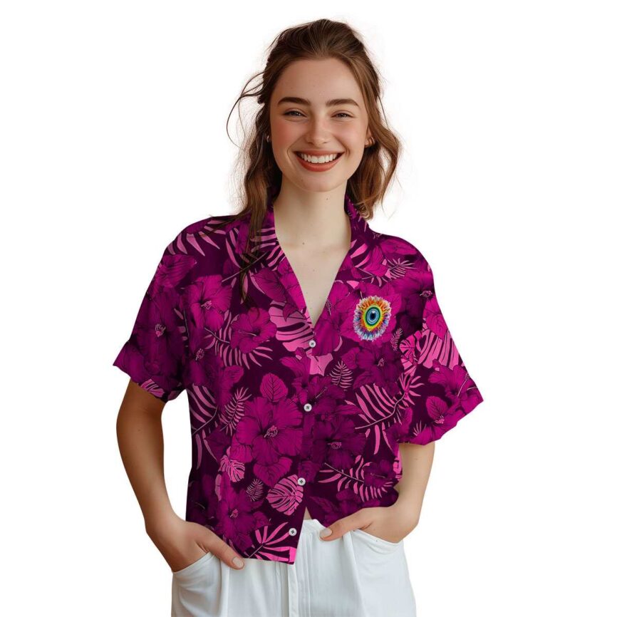 Trippy Monochrome Floral Hawaiian Shirt Top rated