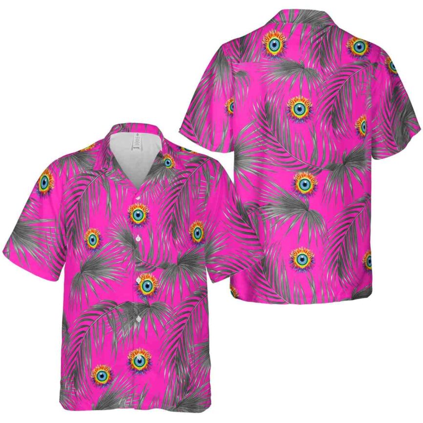 Trippy Palm Frond Hawaiian Shirt Premium grade