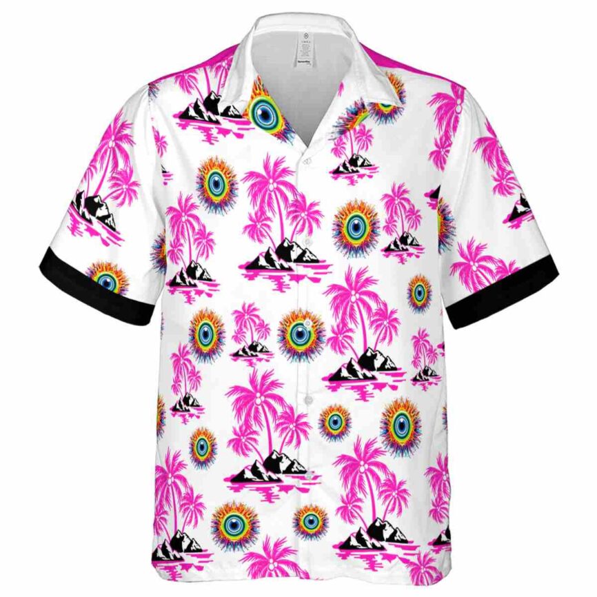 Trippy Palm Island Graphic Hawaiian Shirt Fashion forward