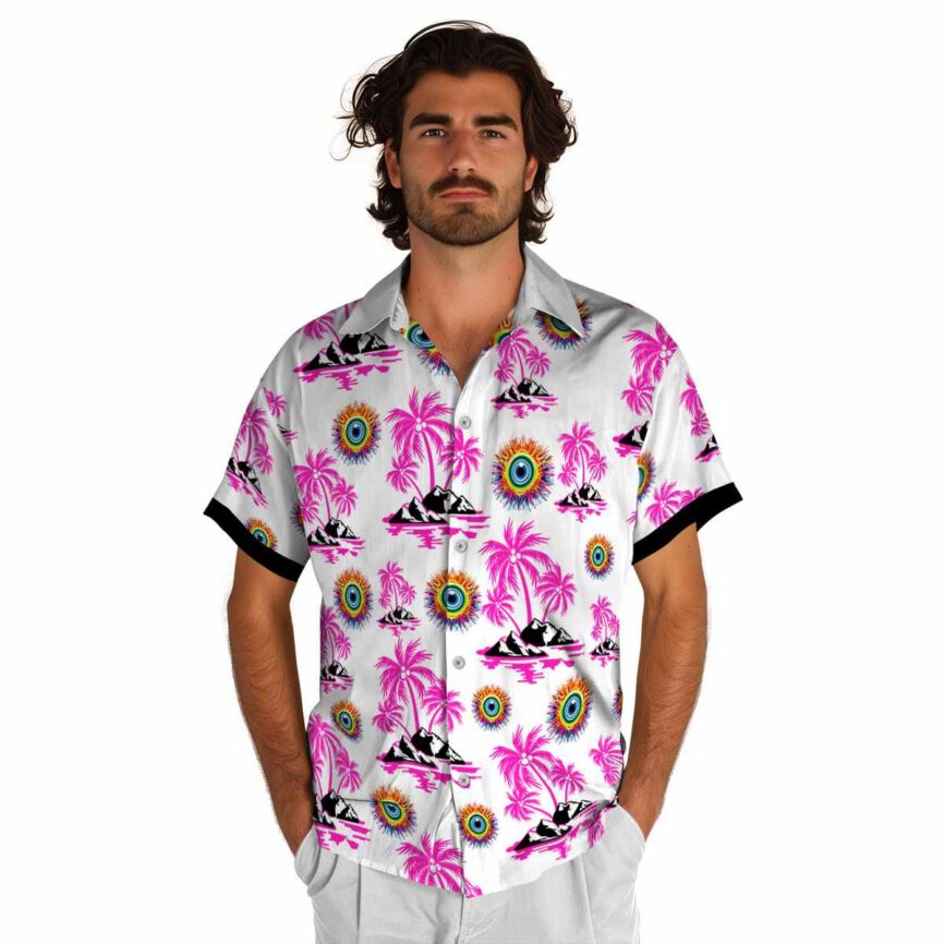 Trippy Palm Island Graphic Hawaiian Shirt New Arrival
