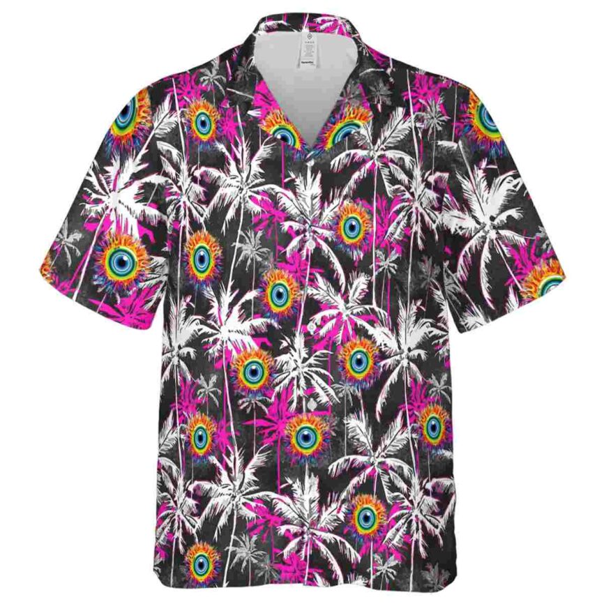 Trippy Palm Themed Hawaiian Shirt Fashion forward