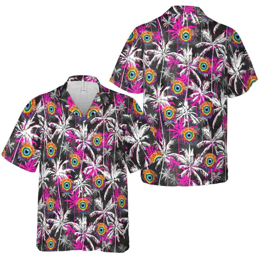 Trippy Palm Themed Hawaiian Shirt Premium grade