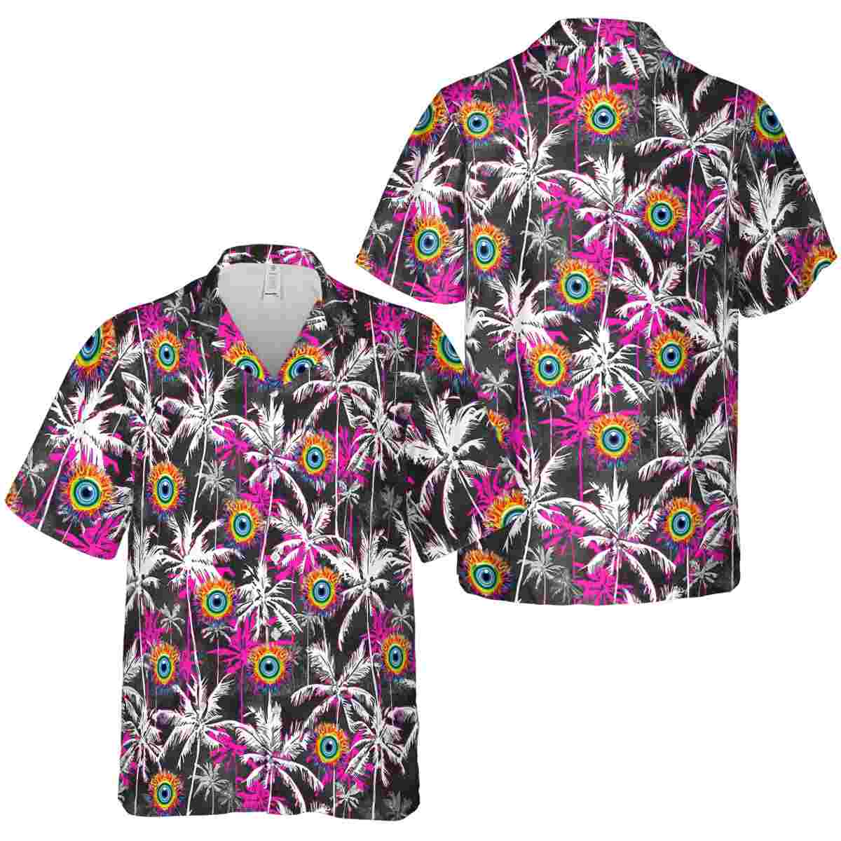 Trippy Palm Themed Hawaiian Shirt Premium grade Trippy Palm Themed Hawaiian Shirt Premium grade