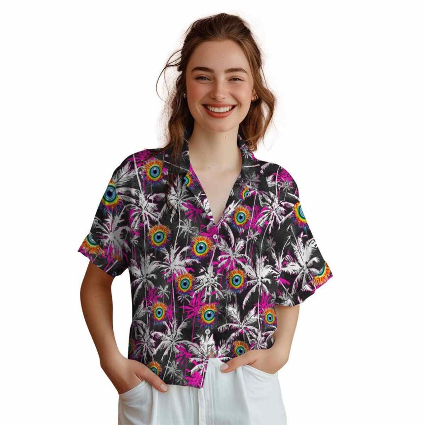 Trippy Palm Themed Hawaiian Shirt Top rated